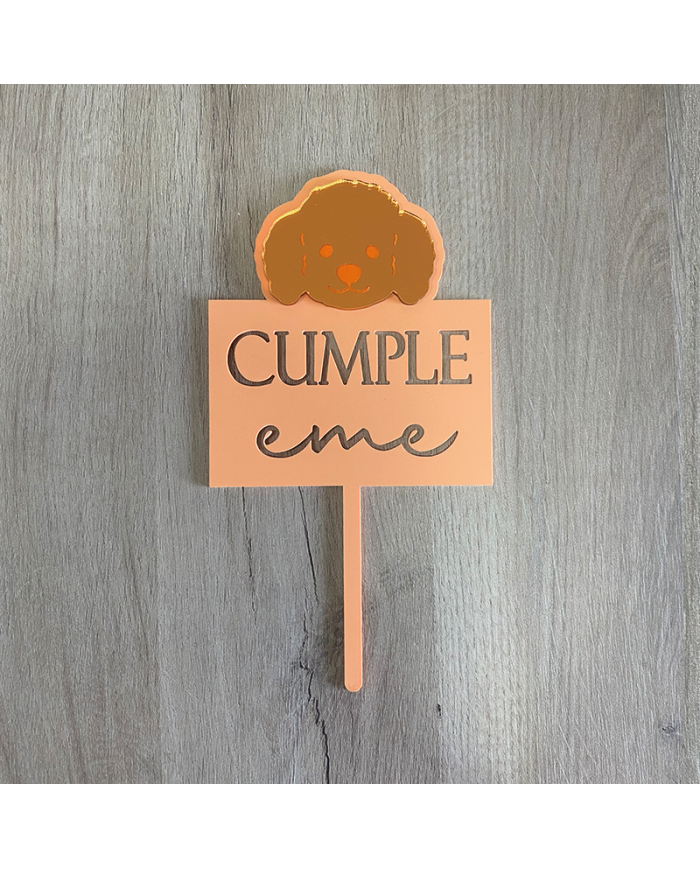 Topper Cumple Perro, Caniche