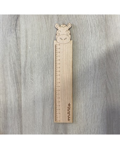 Regla de Madera de Cebra con Nombre Regla de Madera de Cebra con Nombre