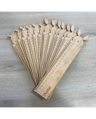 Regla de Madera de Cebra con Nombre