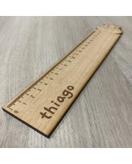 Regla de Madera de Cerdito con Nombre