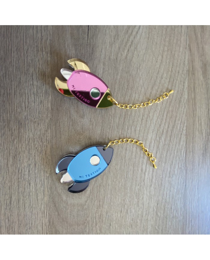 Colgador "Mi testigo" con Forma de Cohete para Bodas