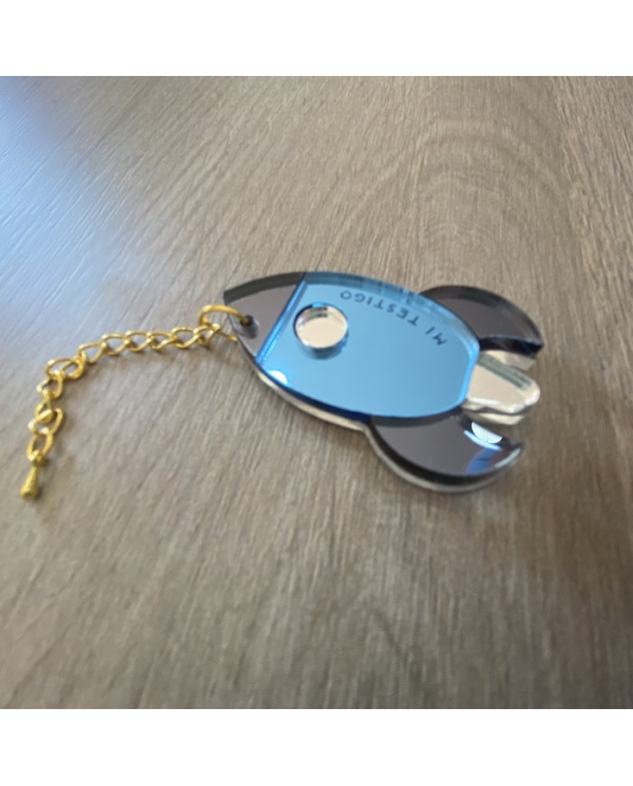 Colgador "Mi testigo" con Forma de Cohete para Bodas