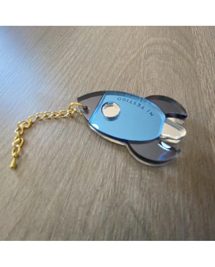 Colgador "Mi testigo" con Forma de Cohete para Bodas