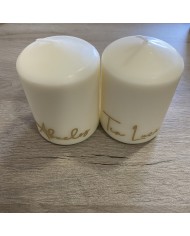 Vela Pequeña con Nombre o Palabra en Vinilo sin Aroma