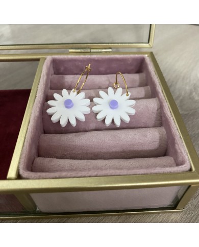 Pendientes Margarita con Aro Pequeño