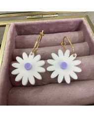 Pendientes Margarita con Aro Pequeño