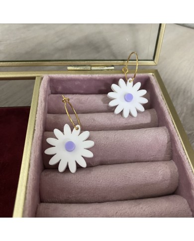 Pendientes Margarita con Aro Pequeño