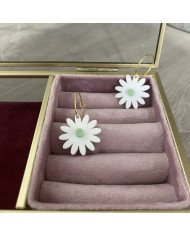 Pendientes Margarita con Aro Pequeño