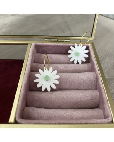Pendientes Margarita con Aro Pequeño