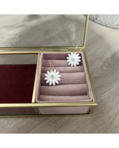 Pendientes Margarita con Aro Pequeño