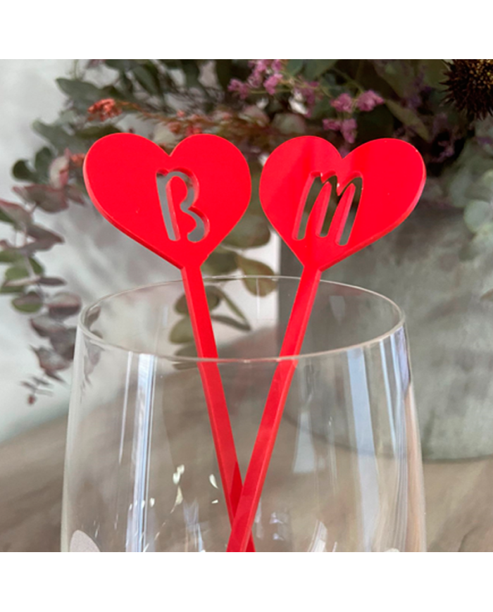 Pack de 2 Agitadores "Love" en Metacrilato
