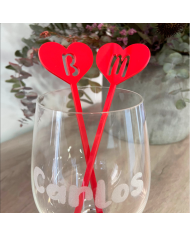 Pack de 2 Agitadores "Love" en Metacrilato