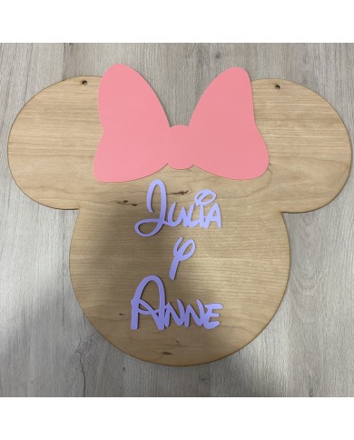 Cartel Minnie Mouse con Nombre Cartel Minnie Mouse con Nombre