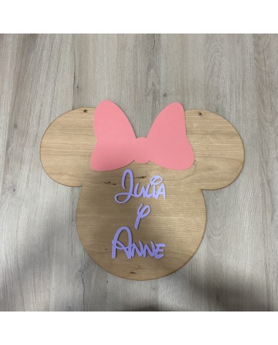 Cartel Minnie Mouse con Nombre
