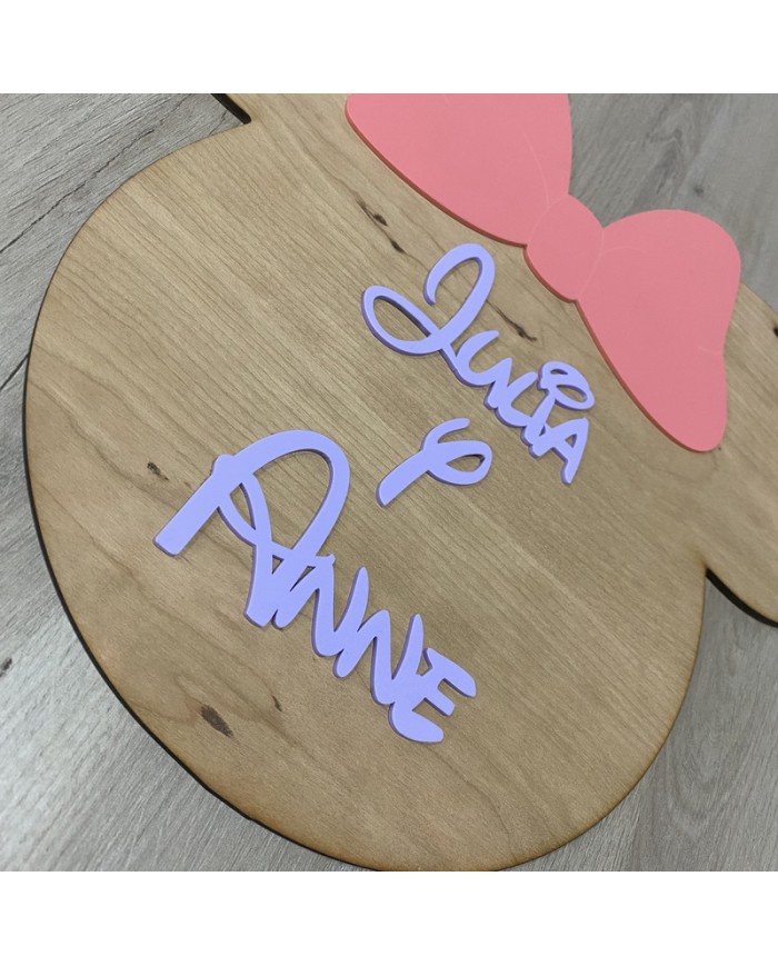 Cartel Minnie Mouse con Nombre