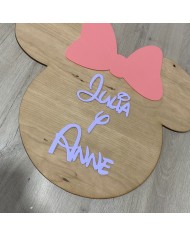 Cartel Minnie Mouse con Nombre