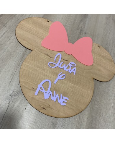 Cartel Minnie Mouse con Nombre