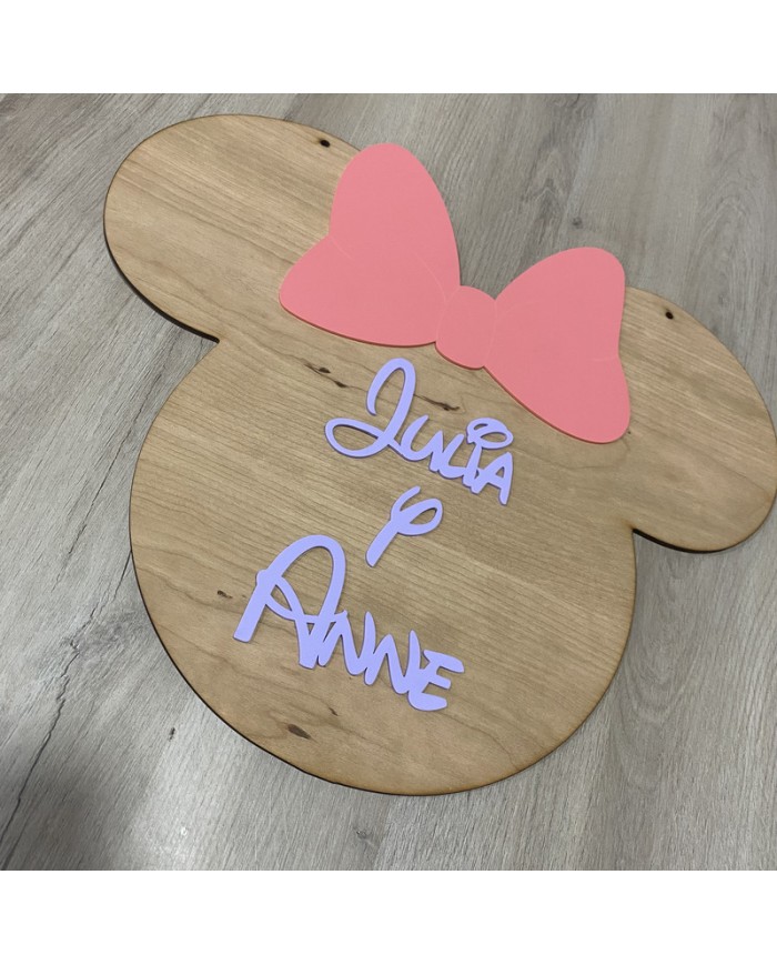 Cartel Minnie Mouse con Nombre