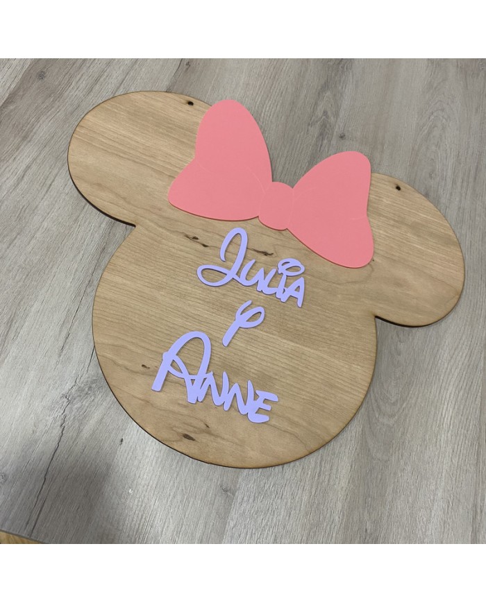 Cartel Minnie Mouse con Nombre