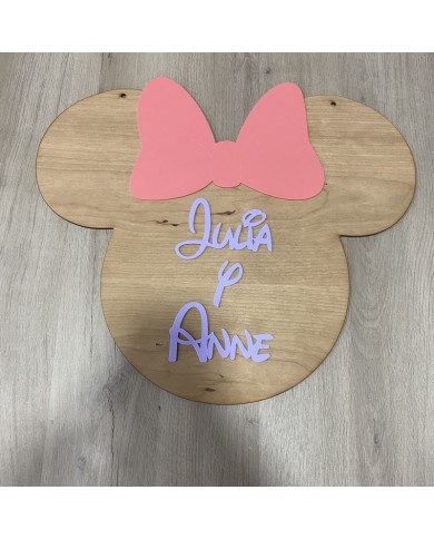 Cartel Minnie Mouse con Nombre