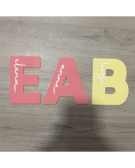 Inicial con Nombre en Vinilo