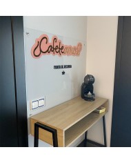 Cartel "Cafeteamos" Doble Metacrilato