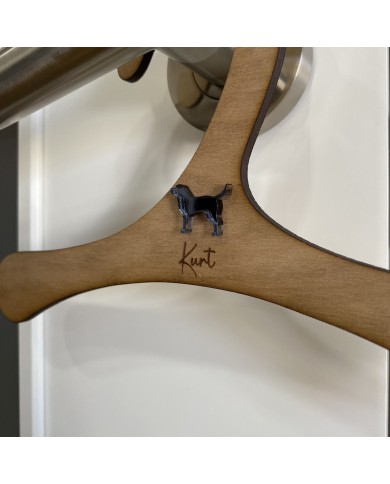 Percha con Silueta de Perro y Nombre