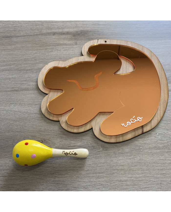 Espejo Simba de El Rey León con Nombre