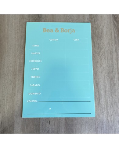 Organizador de Menú Semanal con Lista de la Compra