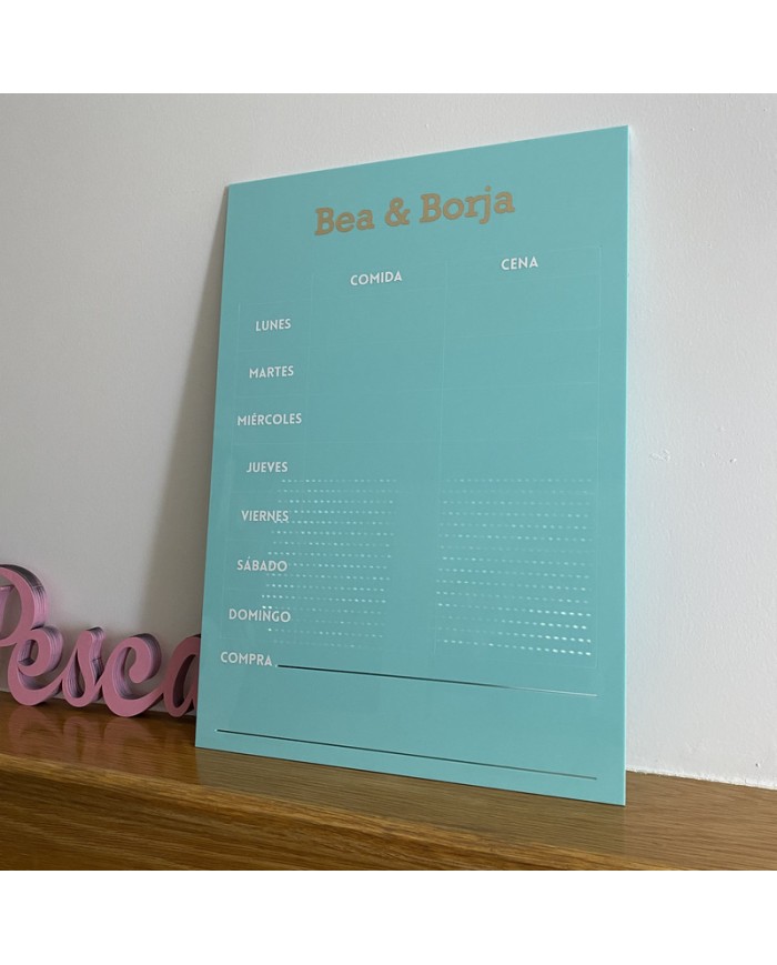 Organizador de Menú Semanal con Lista de la Compra