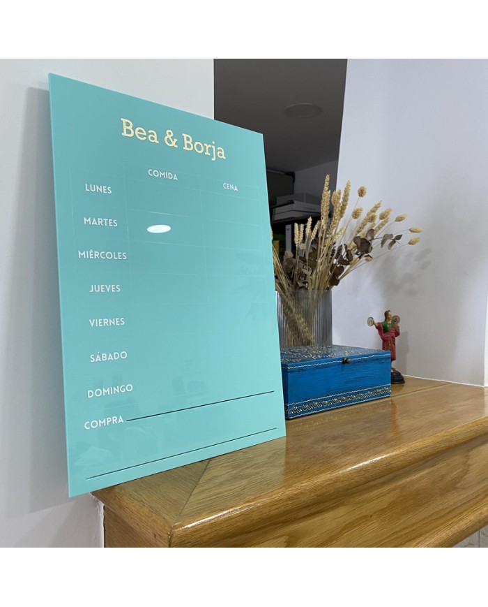 Organizador de Menú Semanal con Lista de la Compra