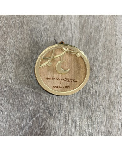 Llavero "Hasta la luna y vuelta" con Nombres