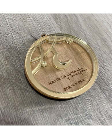 Llavero "Hasta la luna y vuelta" con Nombres