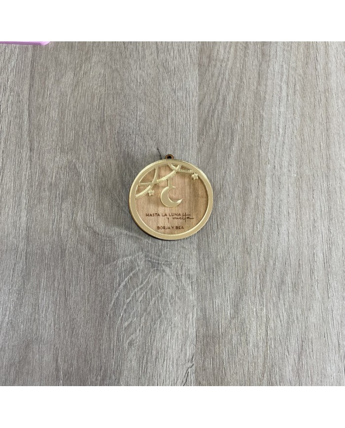 Llavero "Hasta la luna y vuelta" con Nombres