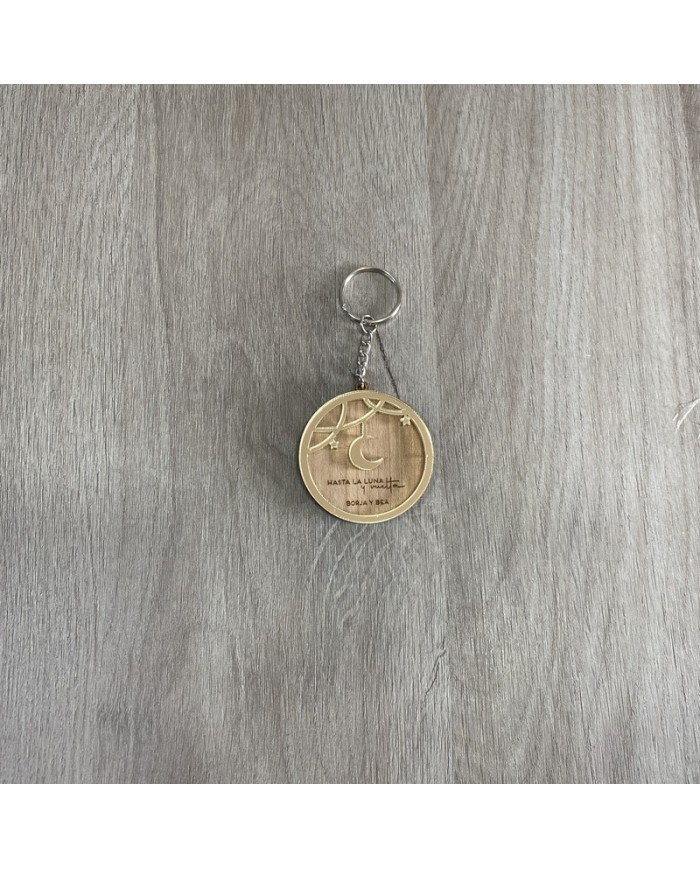Llavero "Hasta la luna y vuelta" con Nombres