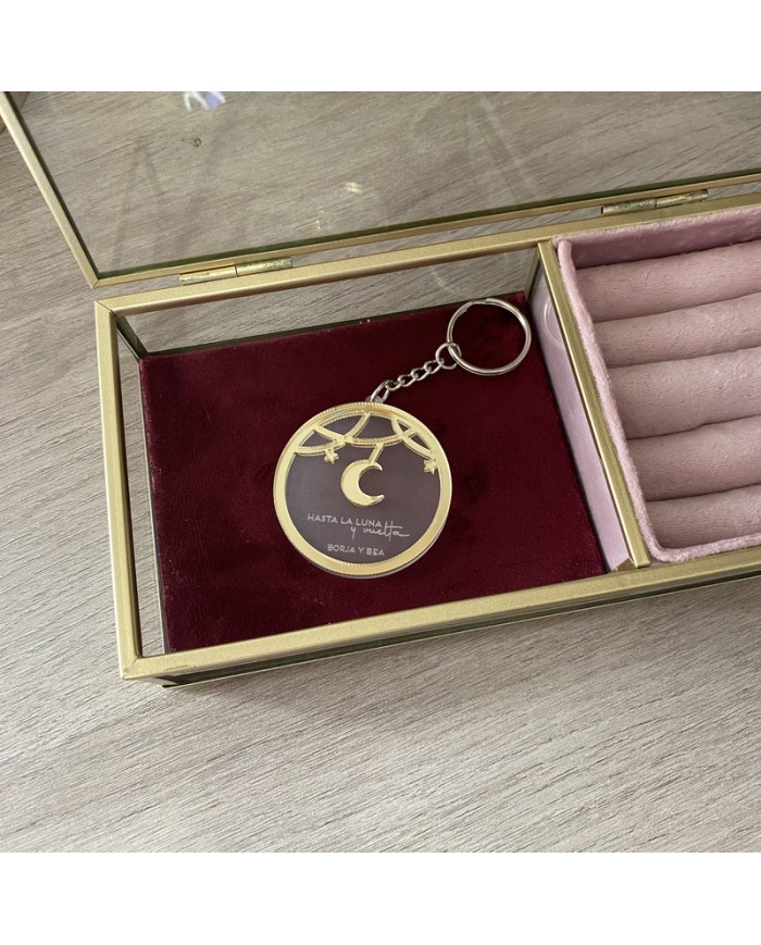 Llavero "Hasta la luna y vuelta" con Nombres