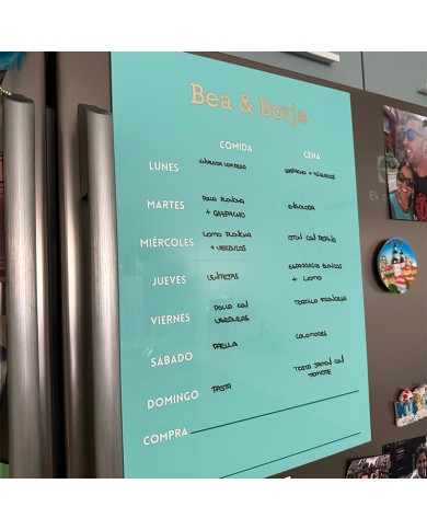 Organizador de Menú Semanal con Lista de la Compra