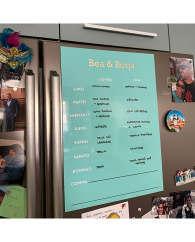 Organizador de Menú Semanal con Lista de la Compra