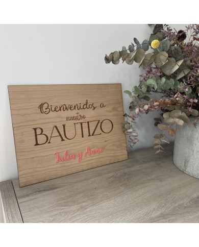 Cartel Bienvenidos a mi / nuestro Bautizo Cartel Bienvenidos a mi / nuestro Bautizo