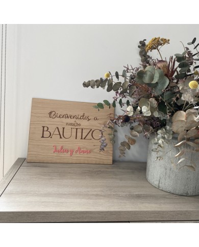 Cartel Bienvenidos a mi / nuestro Bautizo