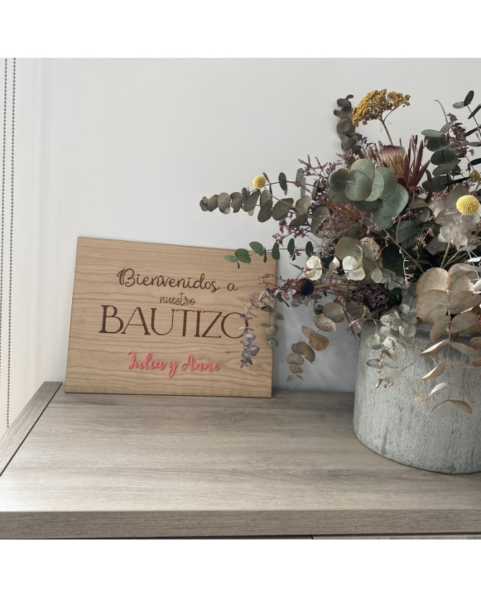 Cartel Bienvenidos a mi / nuestro Bautizo