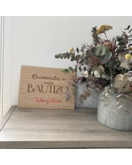 Cartel Bienvenidos a mi / nuestro Bautizo