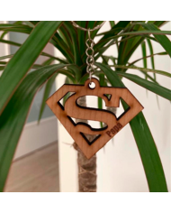 Llavero Super Papa de Metacrilato o Madera