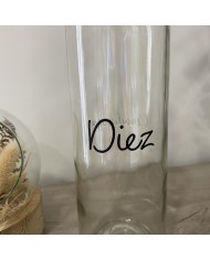 Mesero Botella con Luces de LED con Vinilo Negro