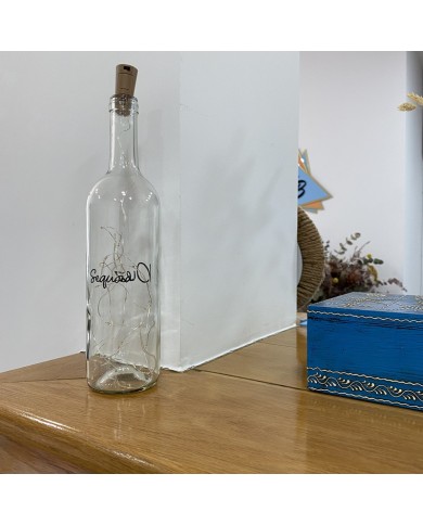 Mesero Botella con Luces de LED con Vinilo Negro