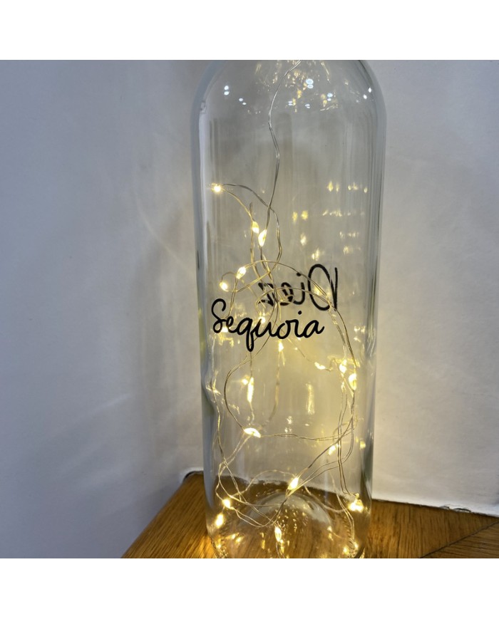 Mesero Botella con Luces de LED con Vinilo Negro