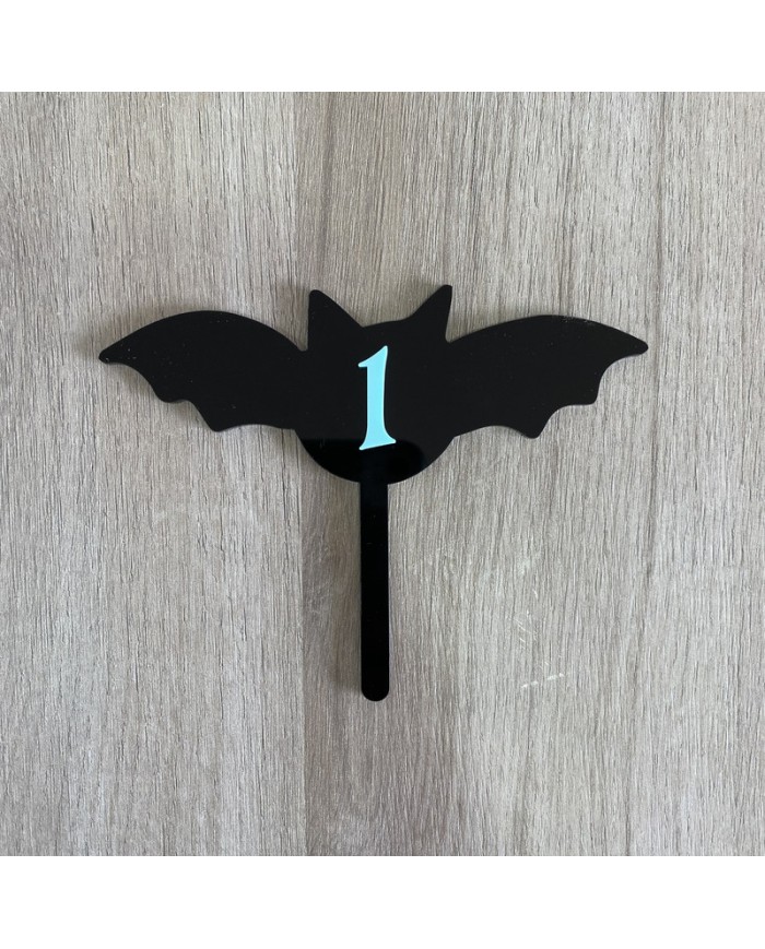 Mini Topper Murciélago con Número