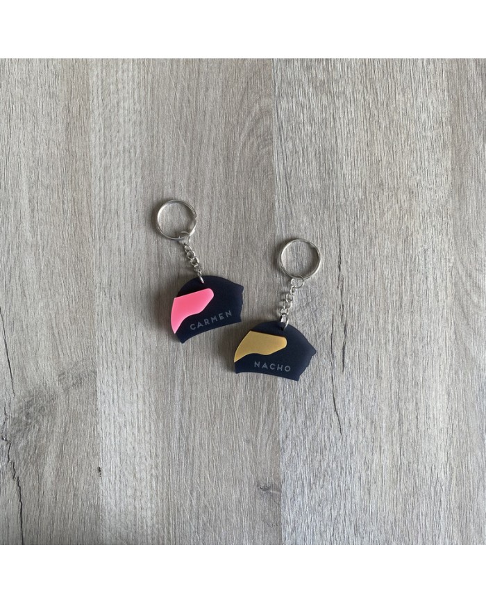 Llavero Casco de Moto de Metacrilato con Nombre