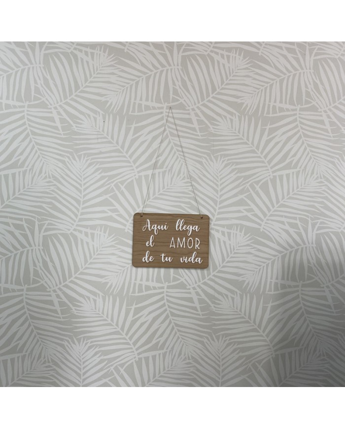 Cartel "Aquí llega el amor de tu vida"