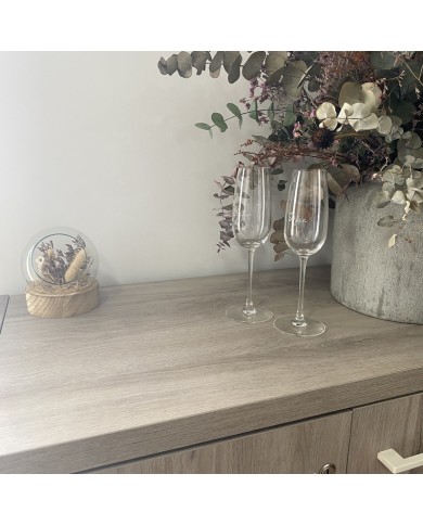 Copa de Champán con Nombre Grabado